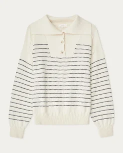 YERSE Sweaters & Cardigans^Striped Cotton Sweater Navy