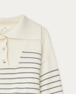 YERSE Sweaters & Cardigans^Striped Cotton Sweater Navy
