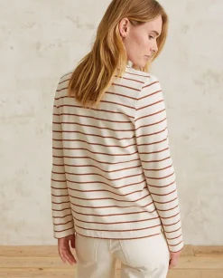YERSE T- Shirts And Tops^Striped Cotton T-Shirt Chocolate Stripes
