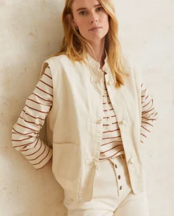 YERSE T- Shirts And Tops^Striped Cotton T-Shirt Chocolate Stripes