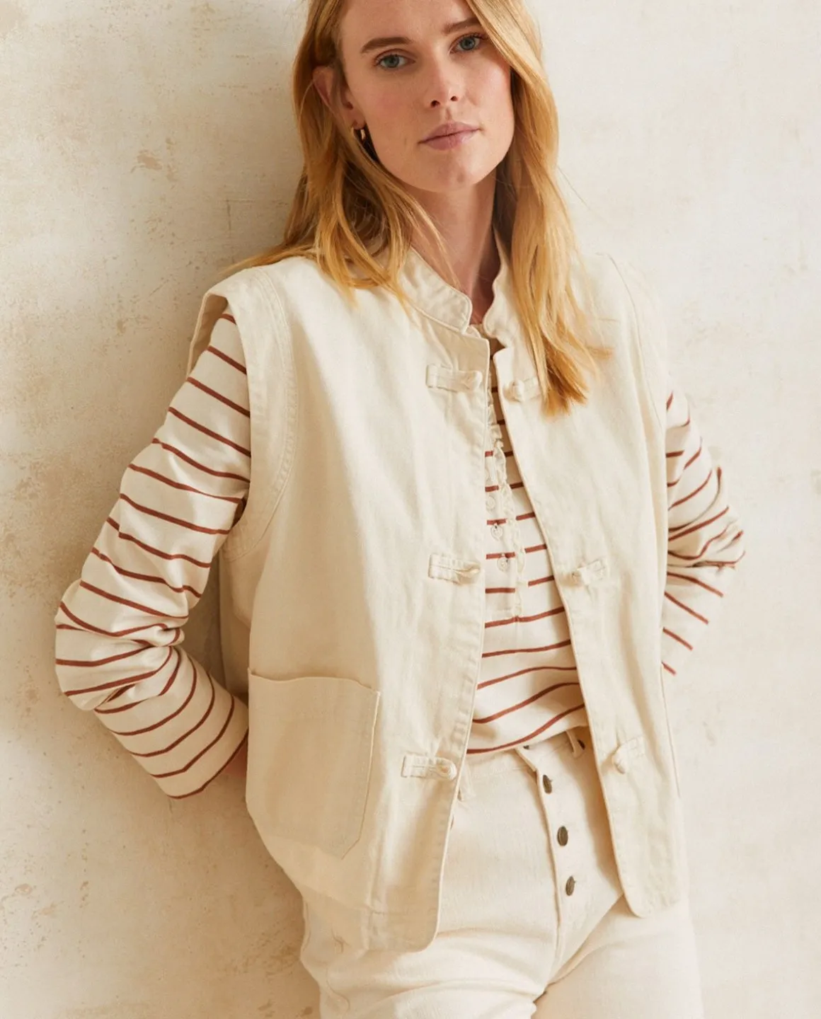 YERSE T- Shirts And Tops^Striped Cotton T-Shirt Chocolate Stripes