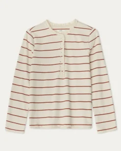 YERSE T- Shirts And Tops^Striped Cotton T-Shirt Chocolate Stripes