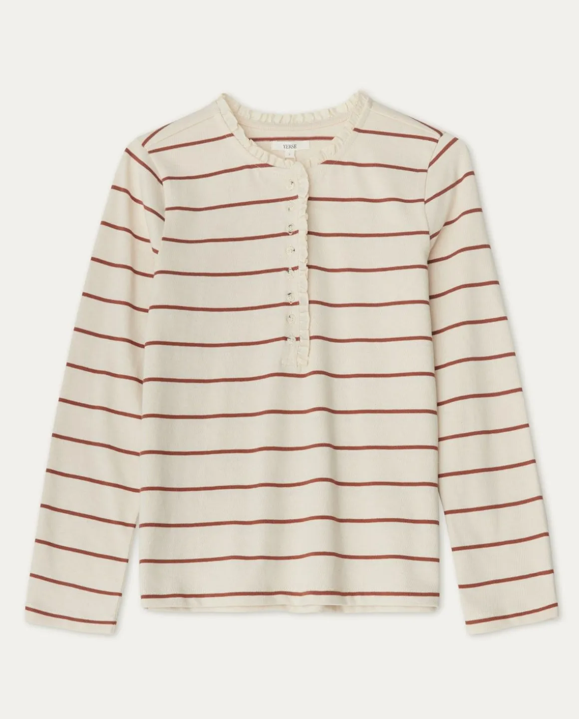 YERSE T- Shirts And Tops^Striped Cotton T-Shirt Chocolate Stripes