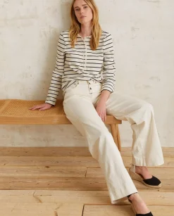 YERSE T- Shirts And Tops^Striped Cotton T-Shirt Navy Stripes