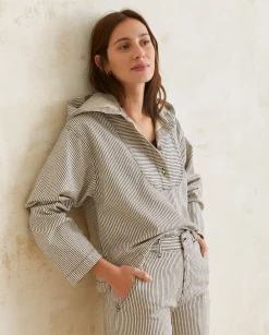 YERSE Sweaters & Cardigans^Striped Denim Sweatshirt Blue