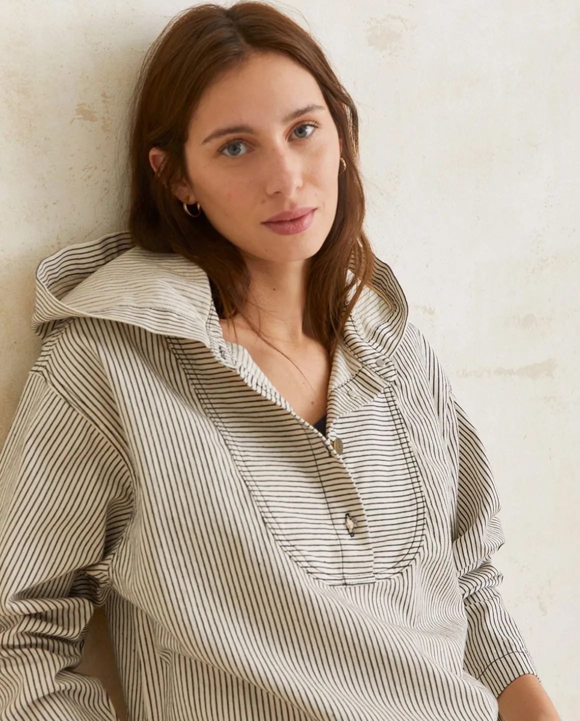 YERSE Sweaters & Cardigans^Striped Denim Sweatshirt Blue