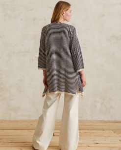 YERSE Sweaters & Cardigans^Striped Linen Cardigan Navy Stripes