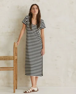 YERSE Dresses And Jumpsuits^Striped Midi Dress Black Stripes