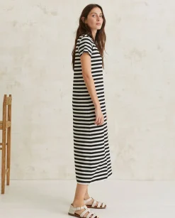 YERSE Dresses And Jumpsuits^Striped Midi Dress Black Stripes