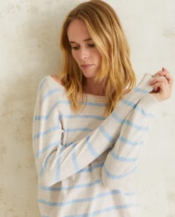 YERSE Sweaters & Cardigans^Striped Organic-Cotton Sweater Blue Stripes