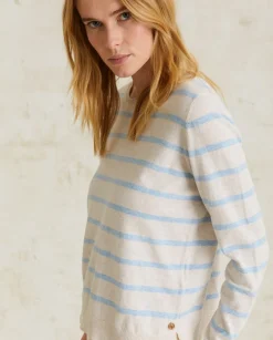 YERSE Sweaters & Cardigans^Striped Organic-Cotton Sweater Blue Stripes