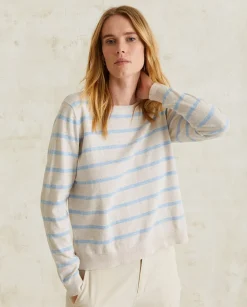YERSE Sweaters & Cardigans^Striped Organic-Cotton Sweater Blue Stripes