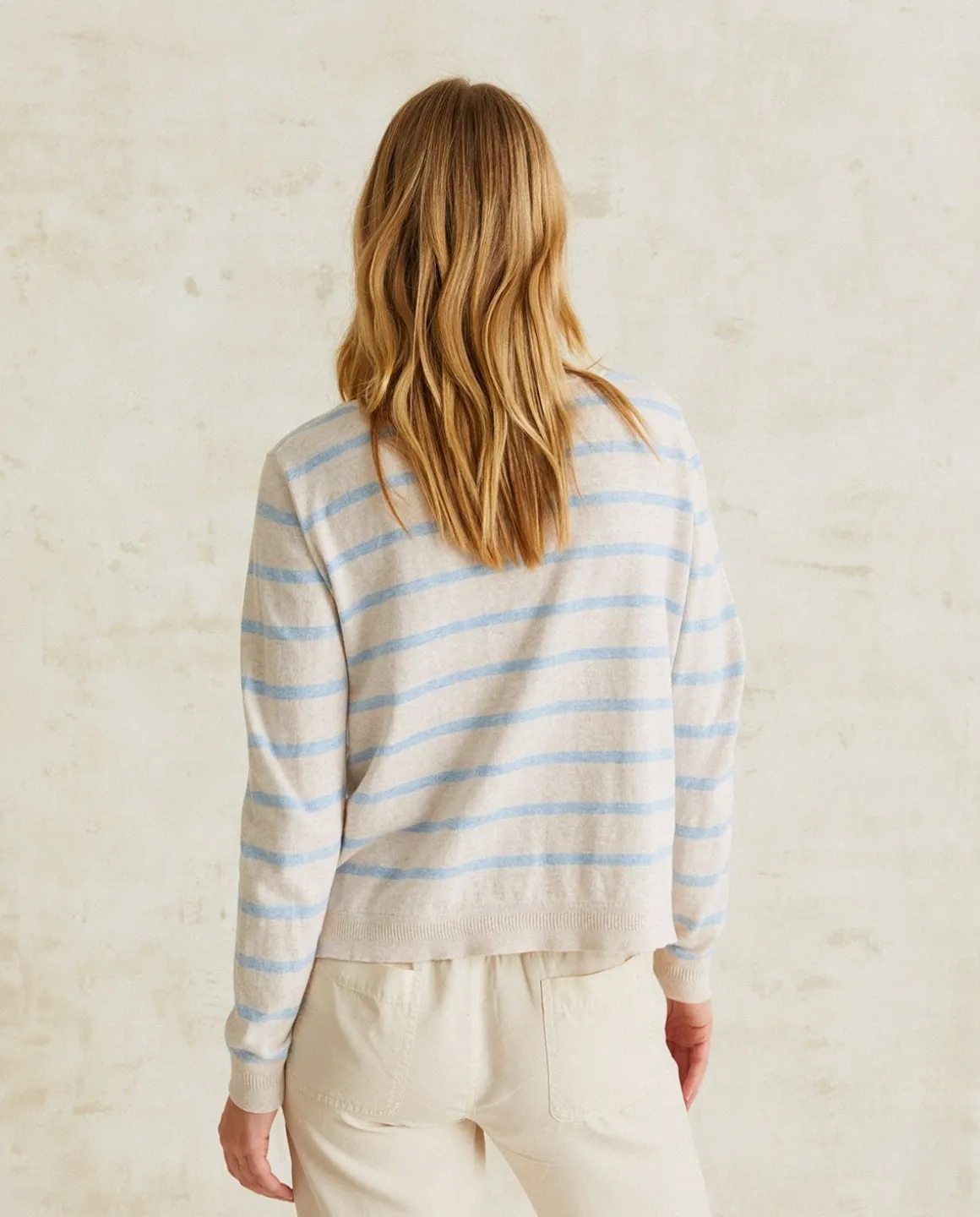 YERSE Sweaters & Cardigans^Striped Organic-Cotton Sweater Blue Stripes