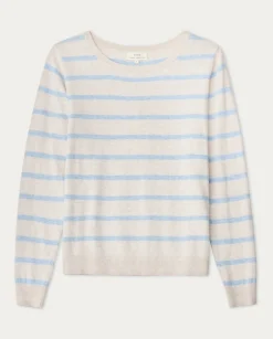 YERSE Sweaters & Cardigans^Striped Organic-Cotton Sweater Blue Stripes