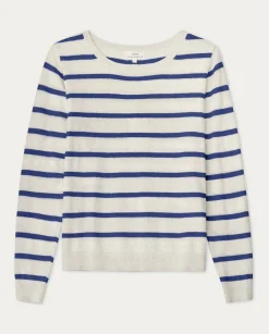 YERSE Sweaters & Cardigans^Striped Organic-Cotton Sweater Navy Stripes