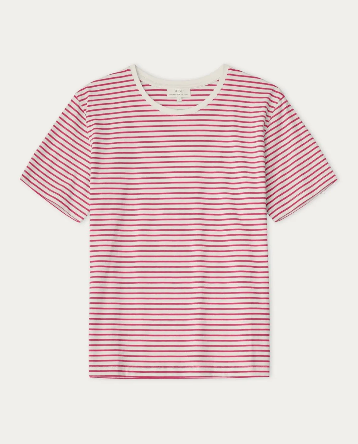 YERSE T- Shirts And Tops^Striped Organic-Cotton T-Shirt Fuchsia Stripes