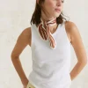 YERSE Scarves^Striped Silk Scarf Chocolate