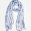 YERSE Scarves^Tie-Dye Linen Foulard Blue