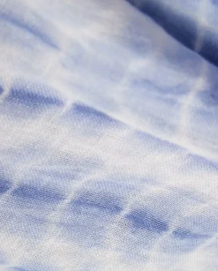 YERSE Scarves^Tie-Dye Linen Foulard Blue