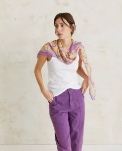 YERSE Scarves^Tie-Dye Silk Scarf Yellow