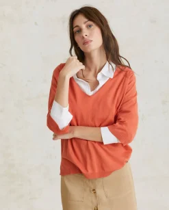 YERSE Sweaters & Cardigans^V-Neck Sweater Orange