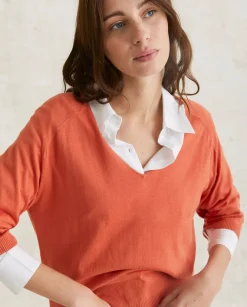 YERSE Sweaters & Cardigans^V-Neck Sweater Orange