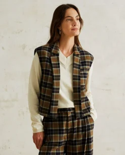 YERSE Shirts And Blouses^Waistcoat With Lapels Checks