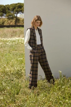 YERSE Shirts And Blouses^Waistcoat With Lapels Checks