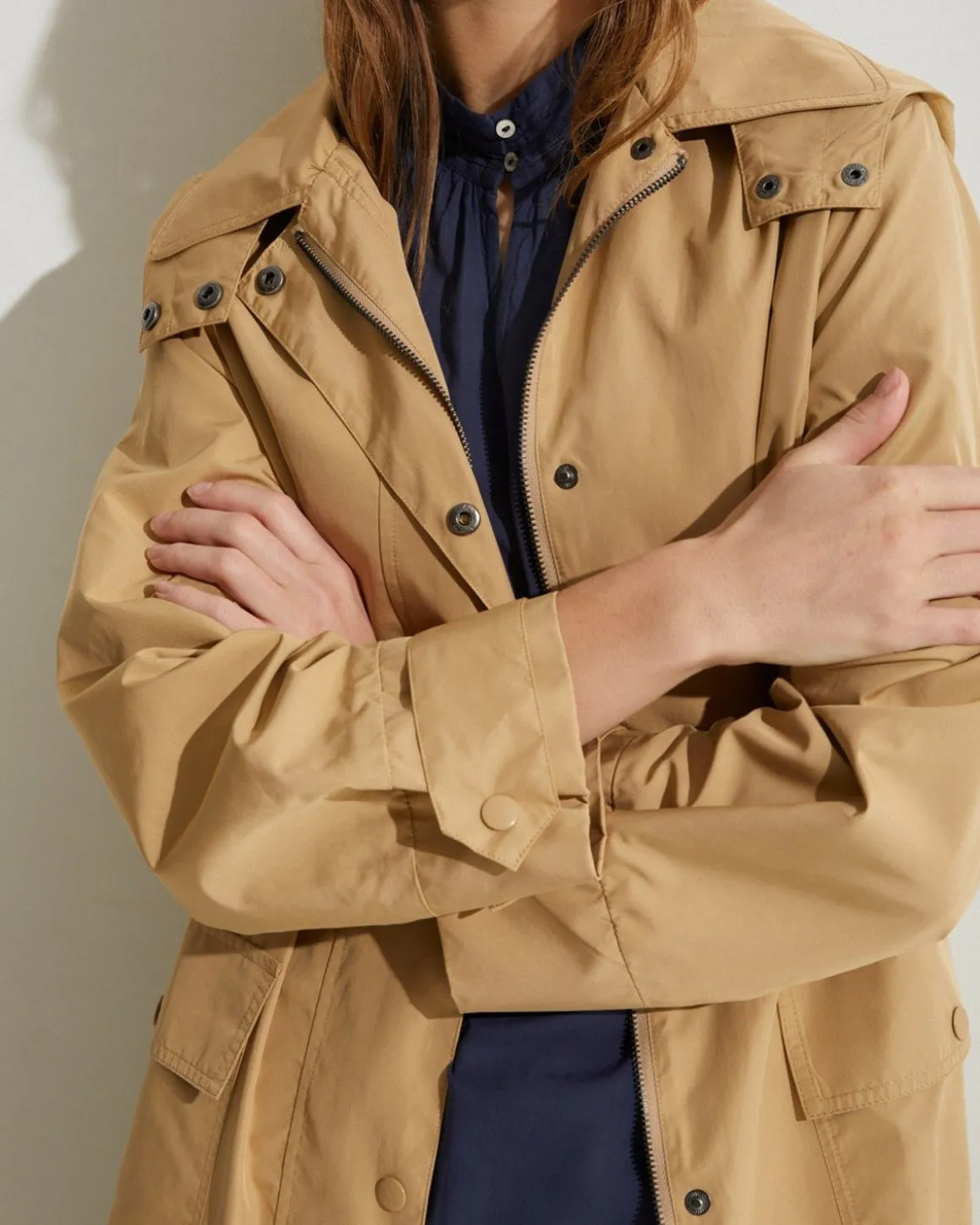 YERSE Jackets And Blazers^Water-Repellent Raincoat Camel