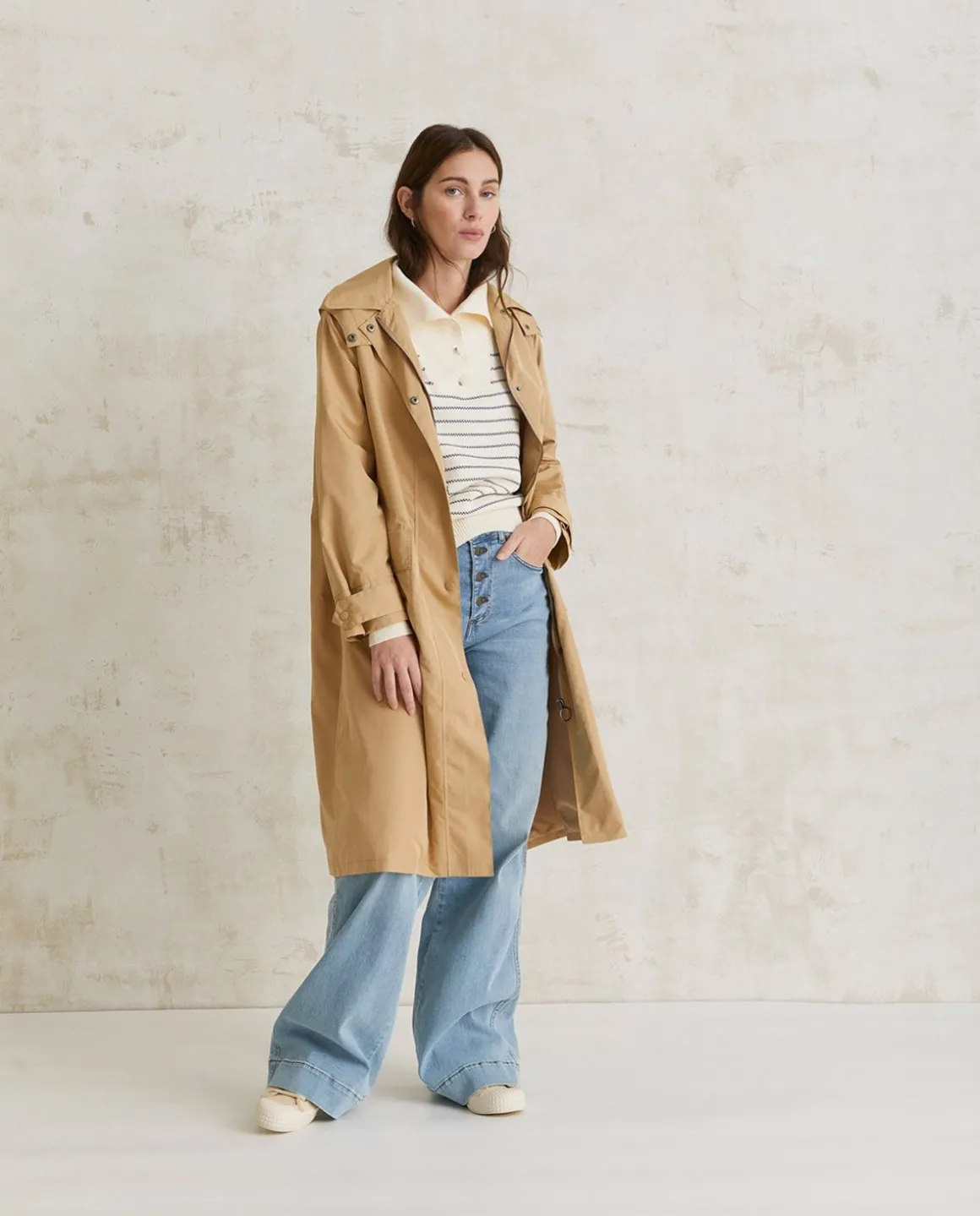 YERSE Jackets And Blazers^Water-Repellent Raincoat Camel