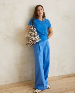 YERSE Trousers And Jeans^Wide-Leg Cotton Trousers Blue