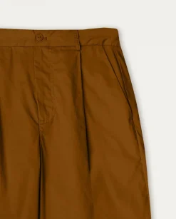 YERSE Trousers And Jeans^Wide-Leg Cotton Trousers Chocolate