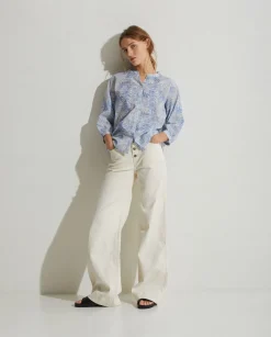 YERSE Trousers And Jeans^Wide-Leg Denim Trousers Ecru