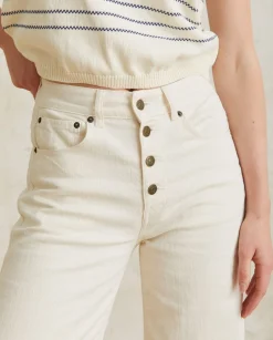 YERSE Trousers And Jeans^Wide-Leg Denim Trousers Ecru