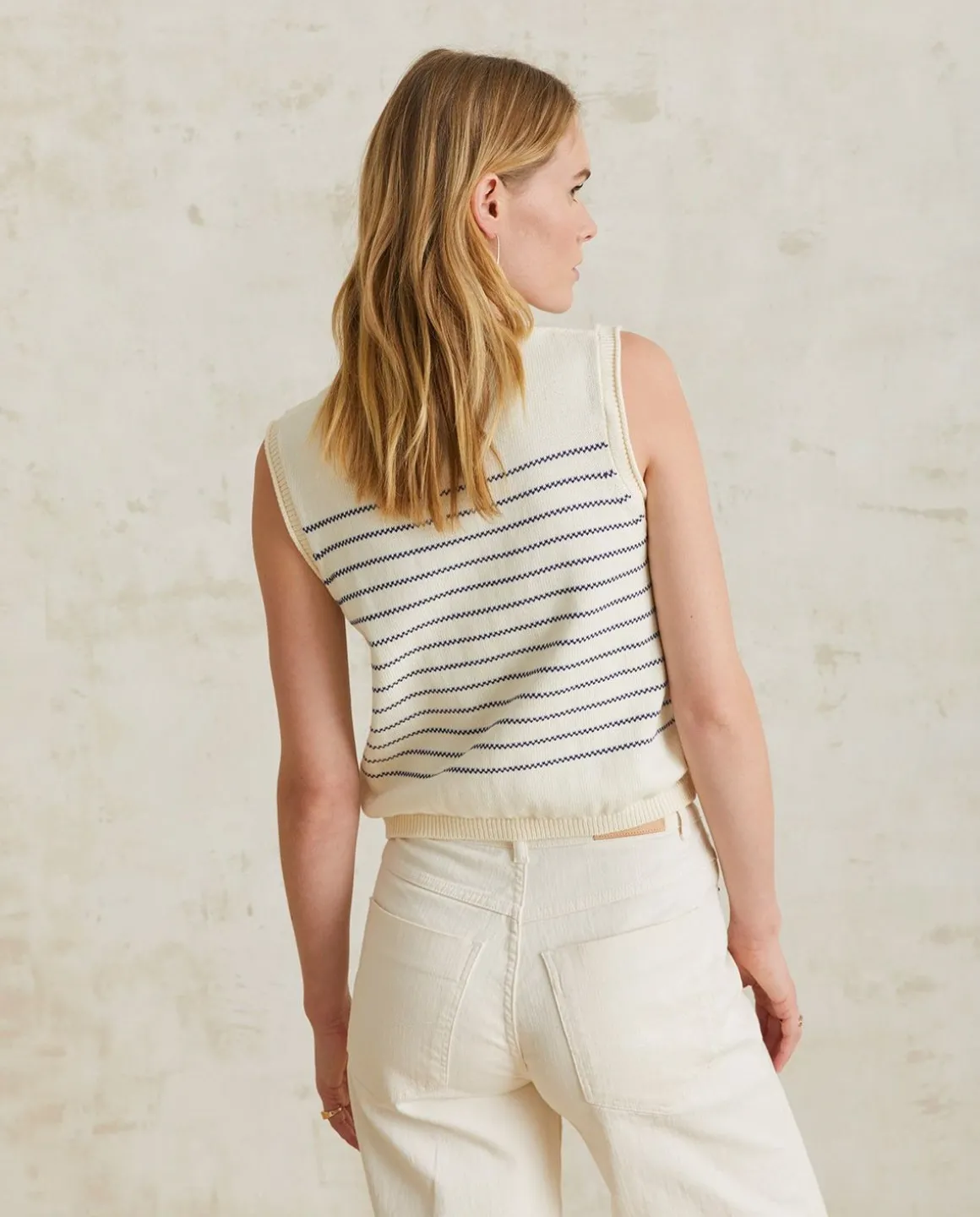 YERSE Trousers And Jeans^Wide-Leg Denim Trousers Ecru
