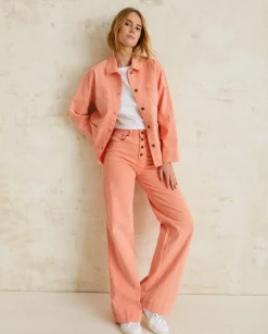YERSE Trousers And Jeans^Wide-Leg Denim Trousers Salmon