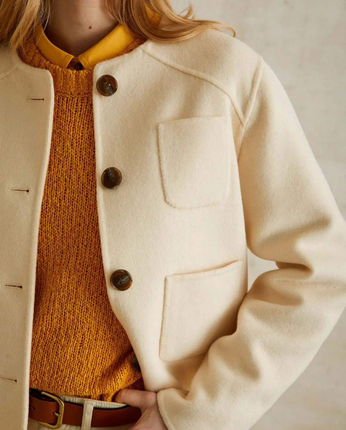 YERSE Jackets And Blazers^Wool Jacket Ecru