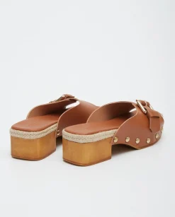 YERSE Shoes^Zueco Hebilla Camel