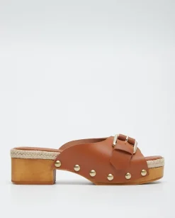 YERSE Shoes^Zueco Hebilla Camel